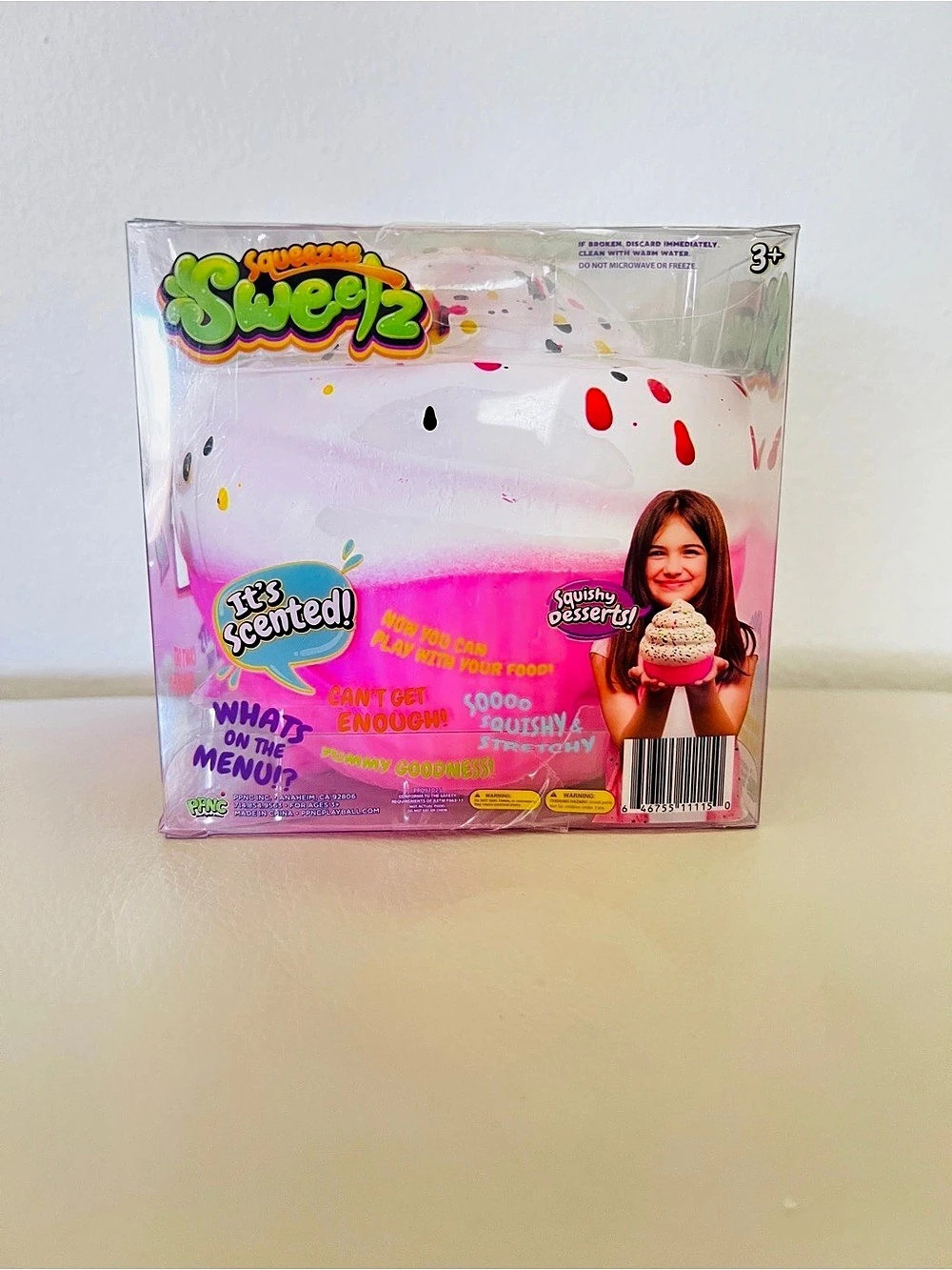 The Original Smooshy Mushy Smooshy Mushy Toy Cupcake Set Pink & White